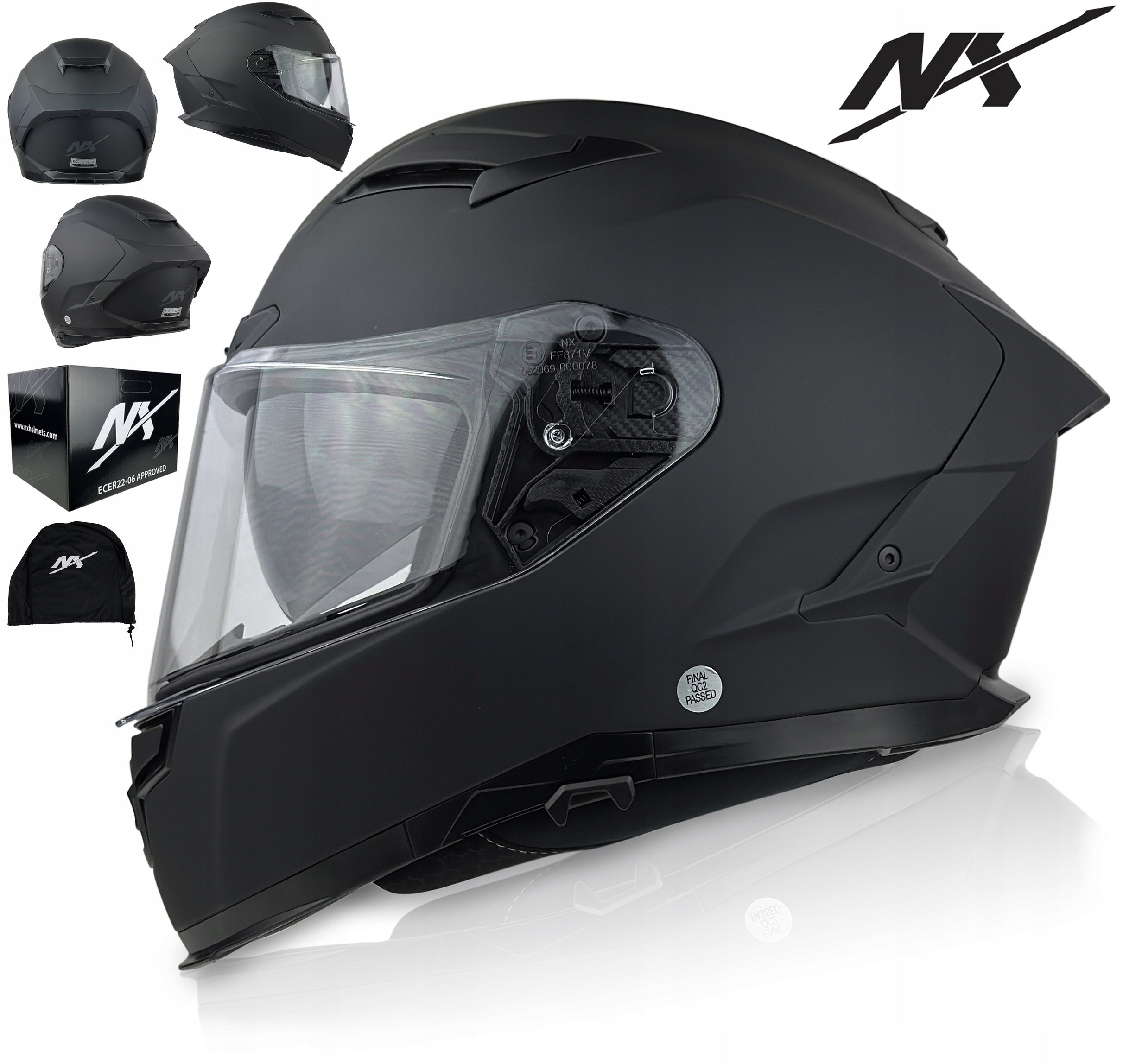 Motocyklová Přilba Integrální Nx Speed II r.XL Interkom Ready Blenda