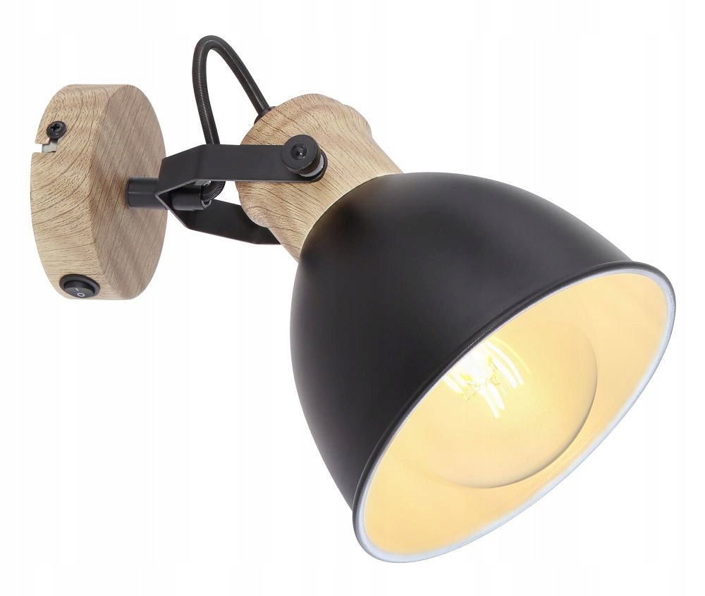 Nástěnné svítidlo Wiho černé imitace dřeva Globo 1xE27 40W