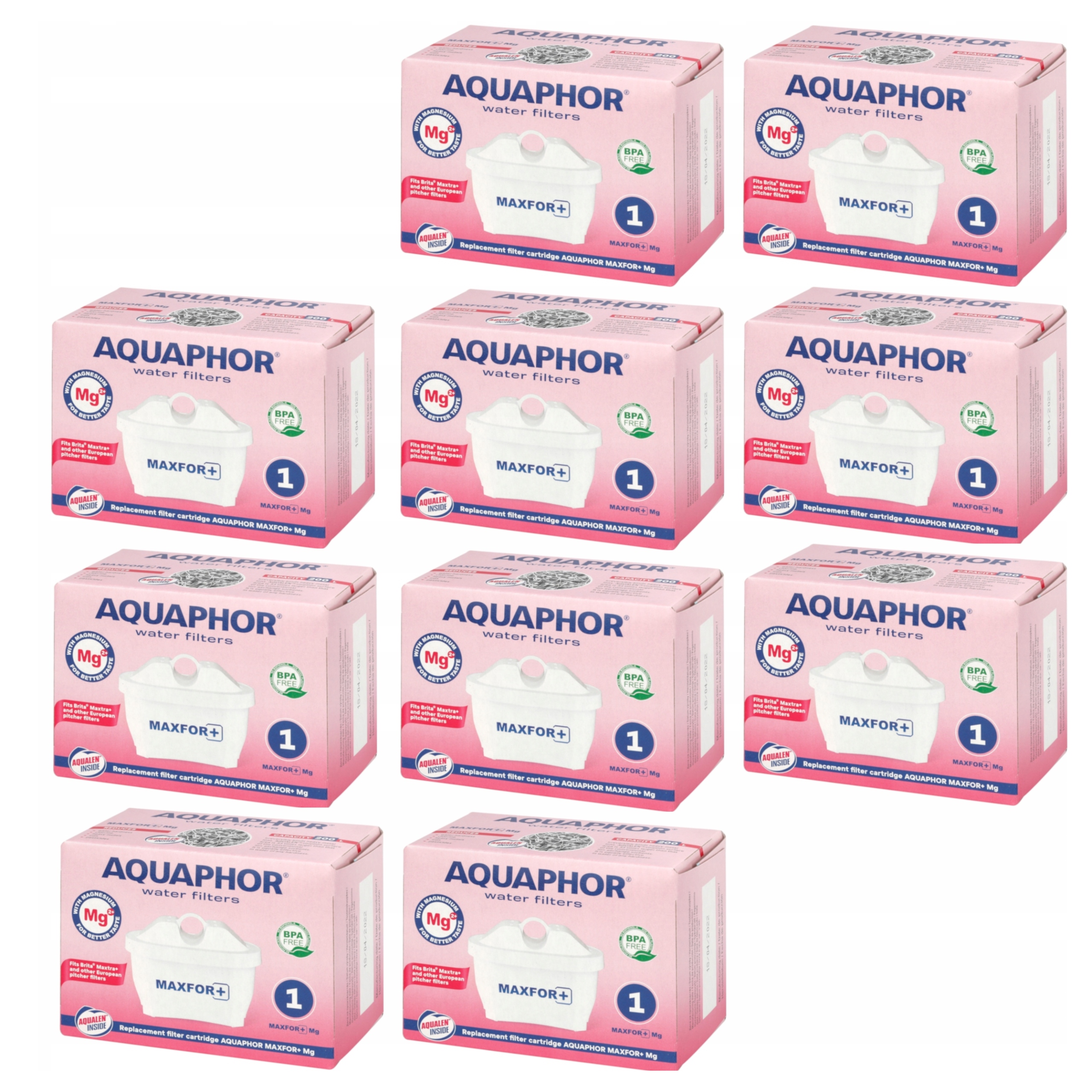 Filtrační vložky Aquaphor Maxfor Mg Filtry s hořčíkem do konvice 10 ks