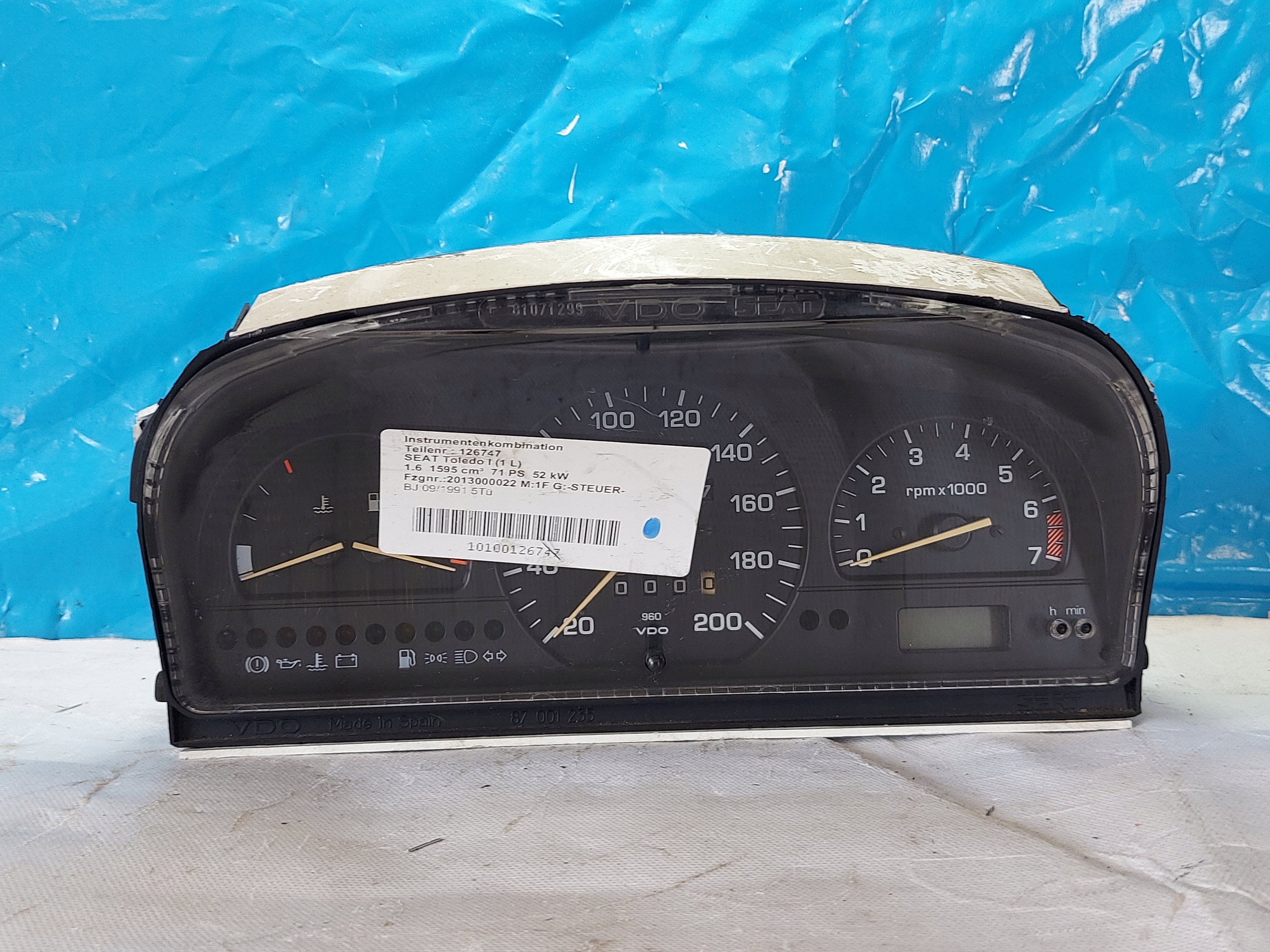 dials clock TOLEDO and 1.6 B 1L0919033C