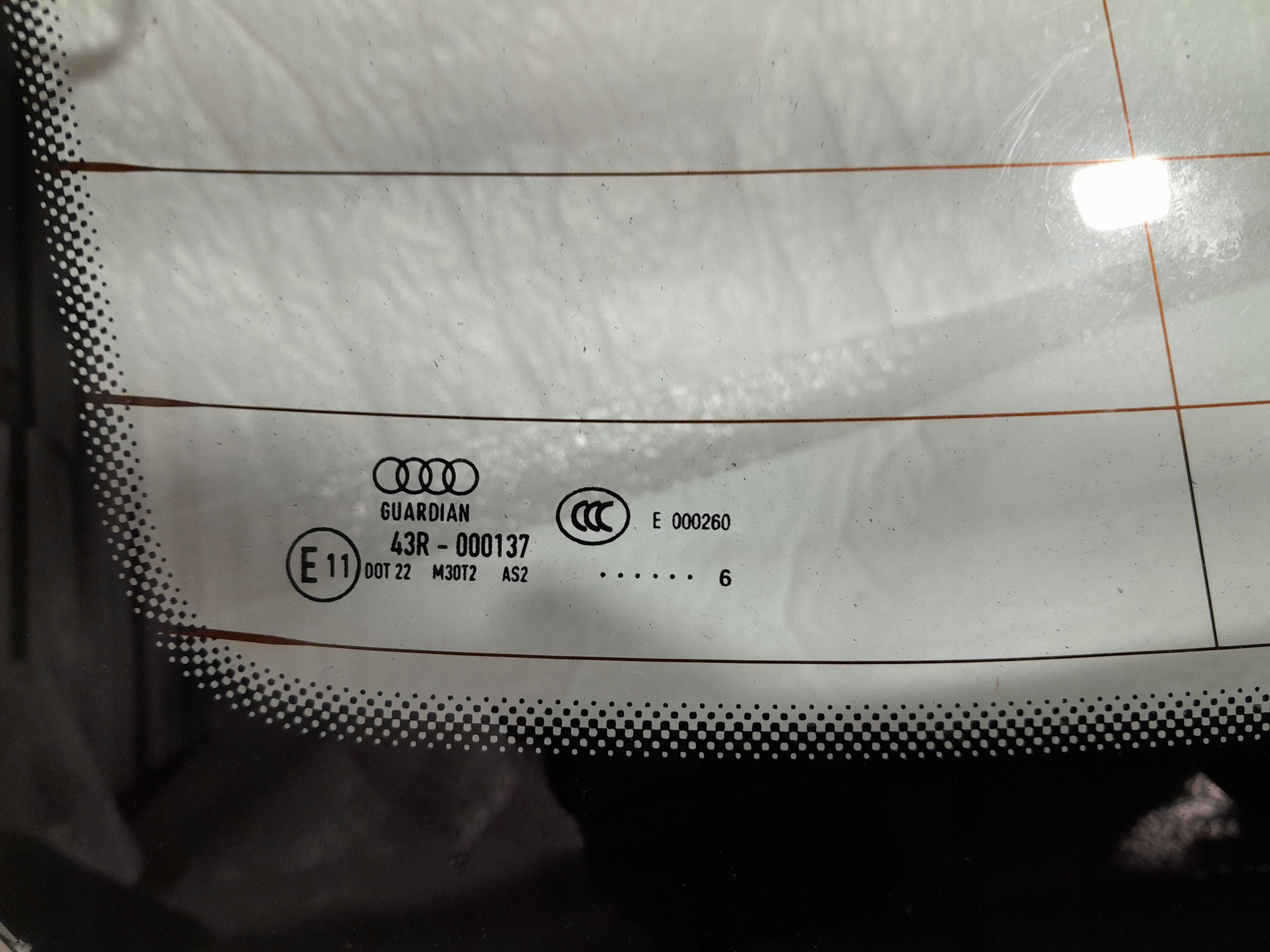 AUDI A4 B9 SEDAN ABLAK far hátso 2016R 8W5845501