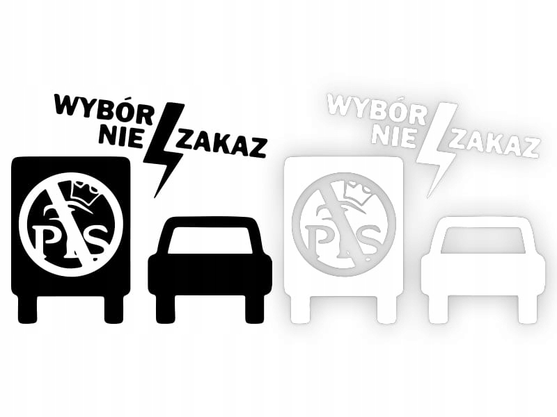 Naklejka WYBÓR NIE ZAKAZ na samochód na auto KOLOR