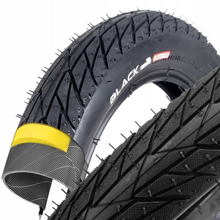 Black opona 12 x 2,0 50-203 antyprzebicie wózka rowerka roweru 12.1/2