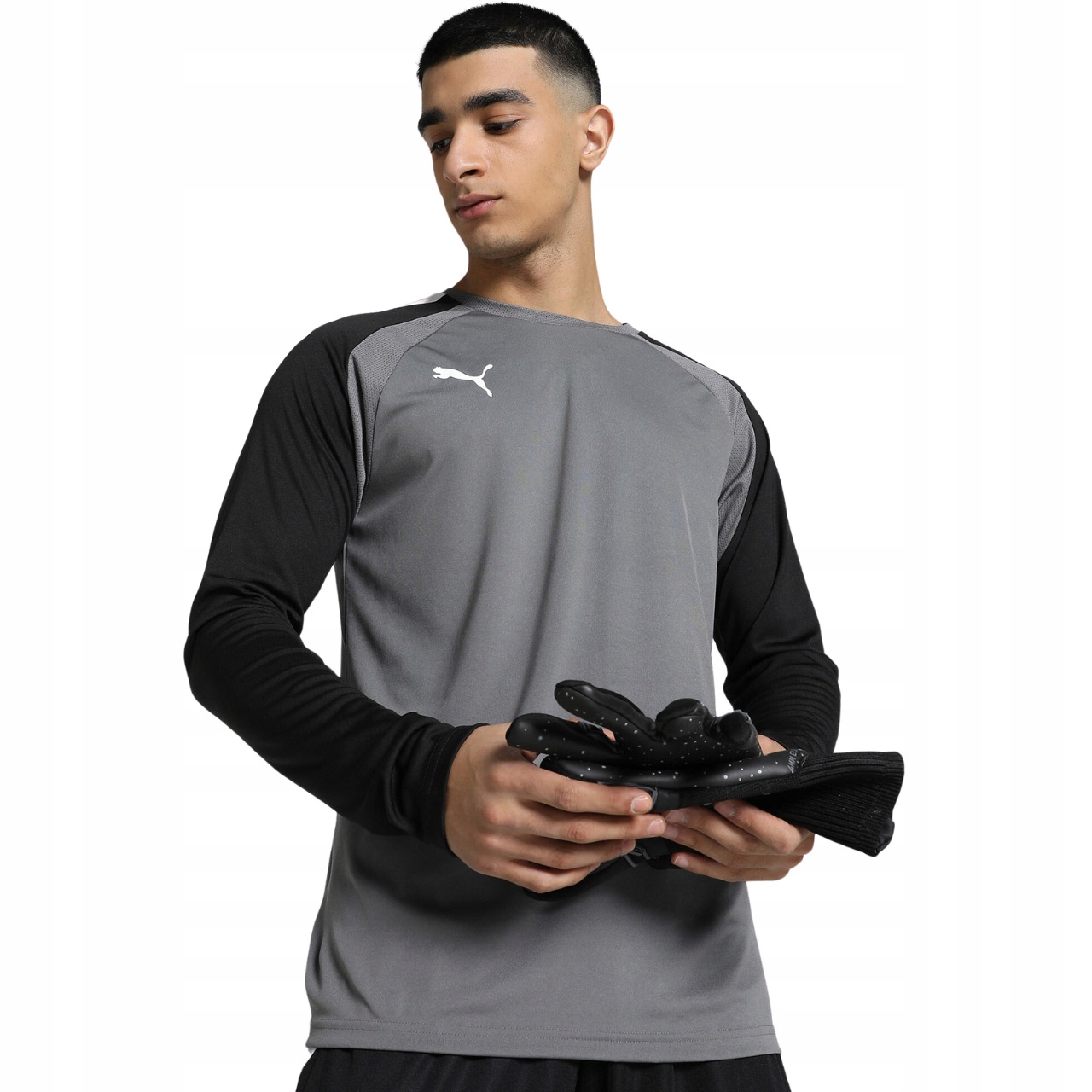 Brankářská mikina pánská Puma teamPACER Gk Ls šedá 704933 43 L