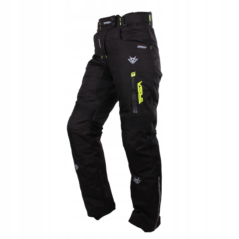 Damskie spodnie motocyklowe RSA Greby 2 black-fluo yellow Rozmiar: 3XL