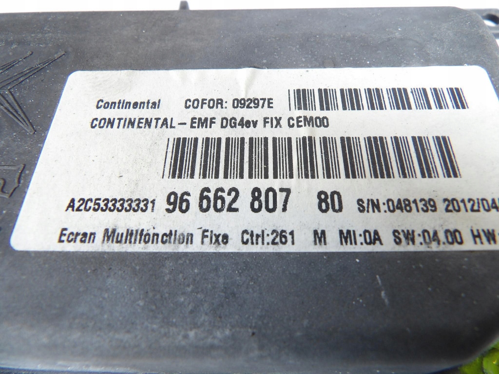 CITROEN DS5 display 9666280780
