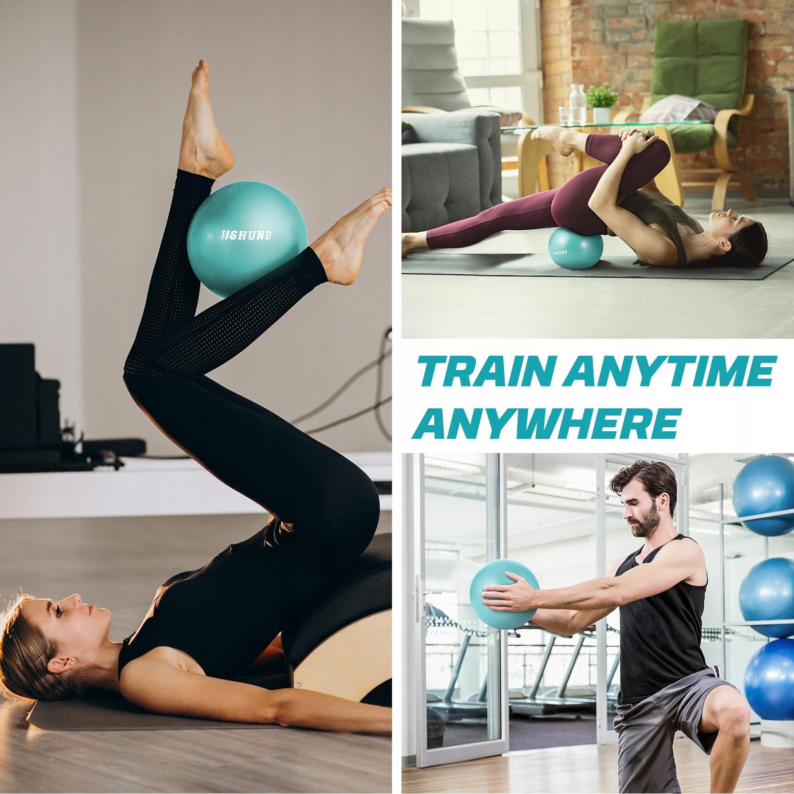 JJSHUND Piłka Pilates 25 cm Mała Miękka Piłka do Jogi i Fitness w Domu — miniatura 6