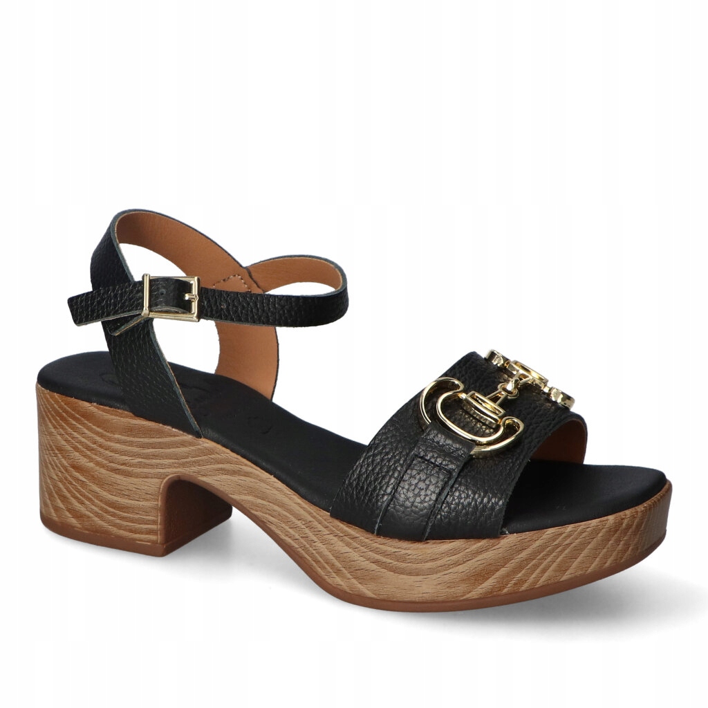 Dámské sandály Oh my Sandals Černé Lico Kožené s ozdobou 38