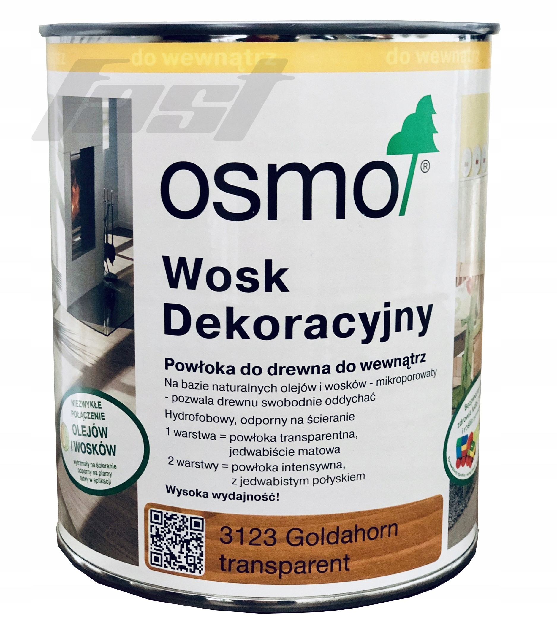 Osmo 3123 Vosk Dekorativní Azurový Zlatý Javor 075