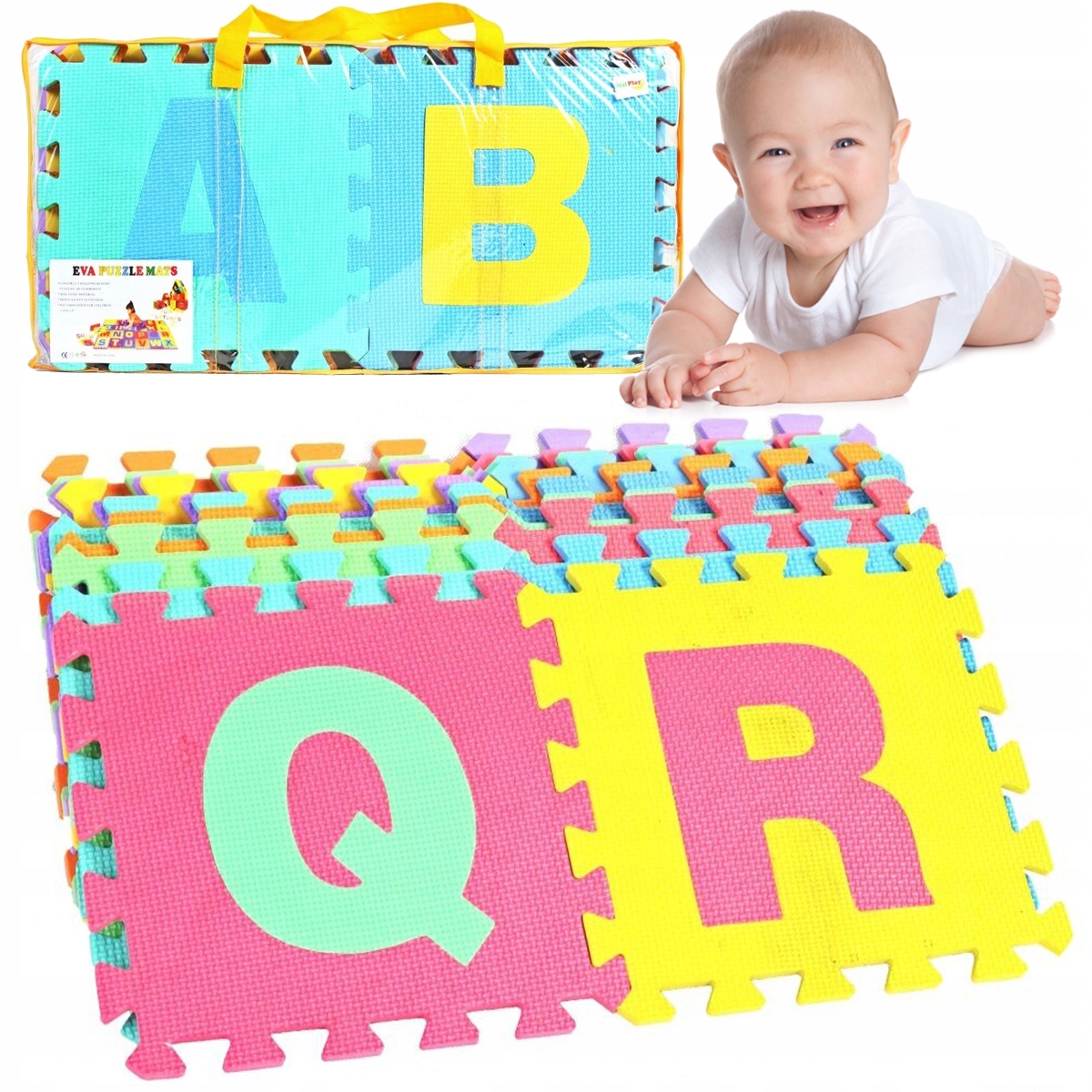 

Duże Puzzle piankowe dla dzieci Mata 29 cm 36 szt