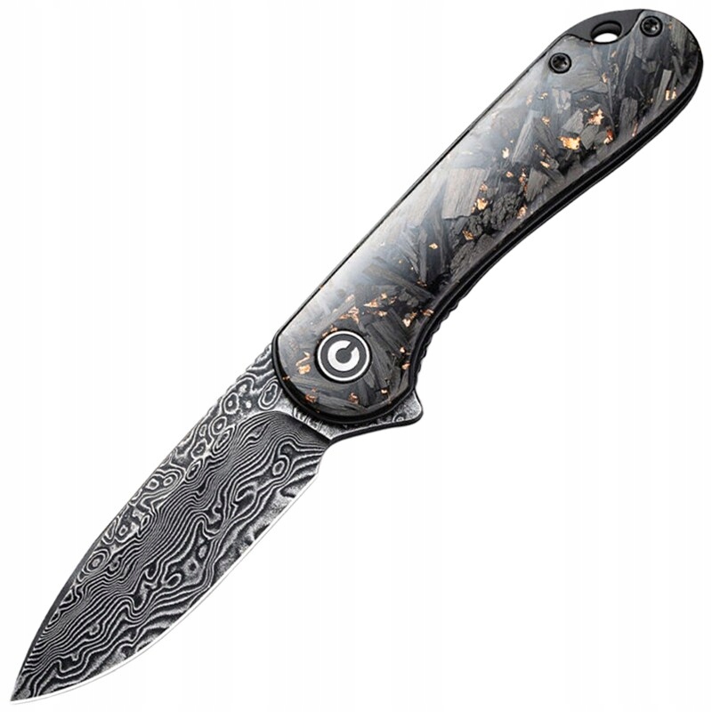 Nůž skládací s klipem Edc Civivi Elementum Damast Resin Black/Cooper