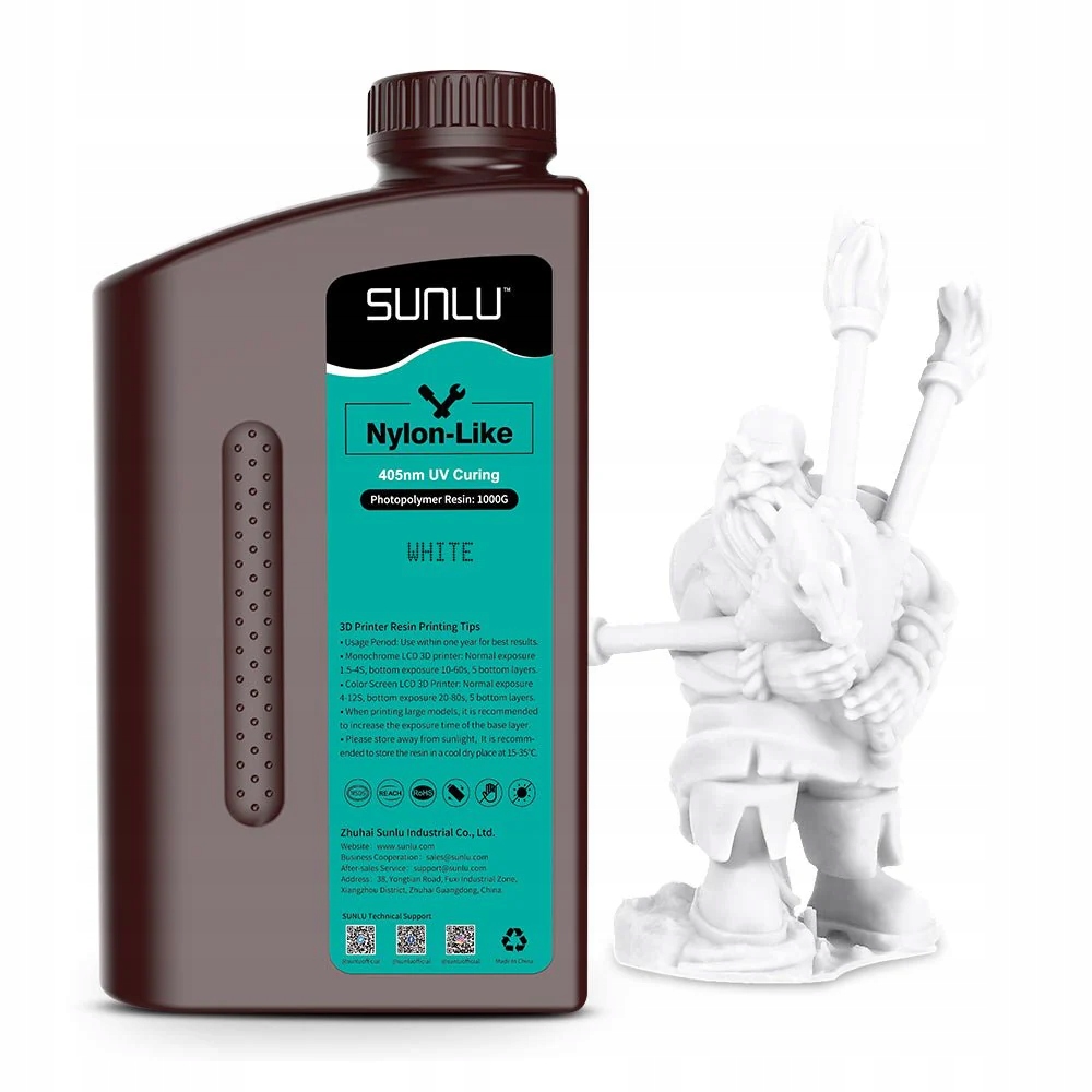 Sunlu pryskyřice PA-Like LCD UV-Curing Resin 1000 g bílá