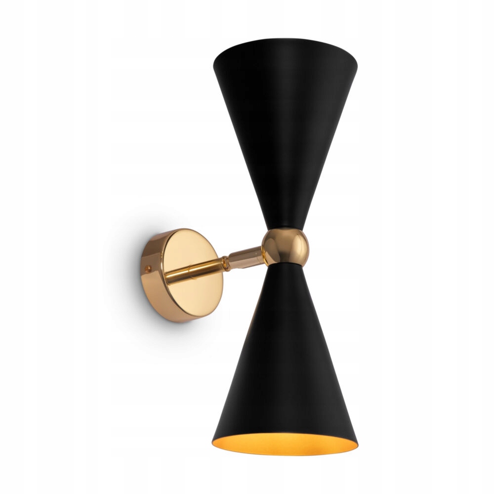 Nástenná lampa nástenná hore a dole čierna zlatá presýpacie hodiny moderná Maytoni