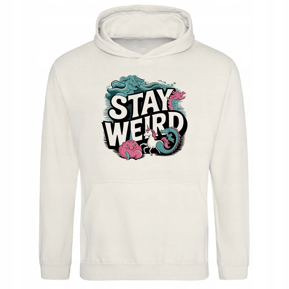 Mikina S Kapucí Vanilková Stay Weird pro dívku Stylová jako Dárek S