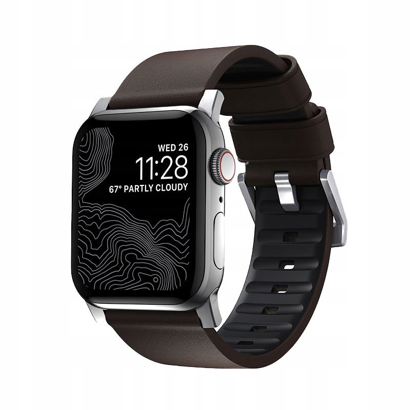 Nomad kožený remienok pre Apple Watch 44-49mm Active Pro Brown/Silver…