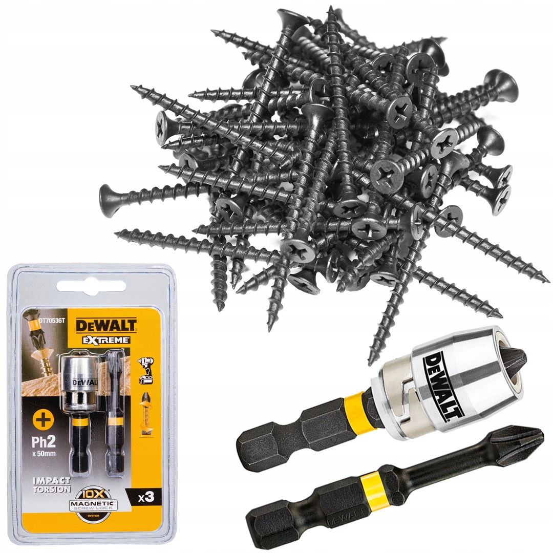 

Wkręty 3,5x45mm drewno 10kg bity DeWALT DT70536