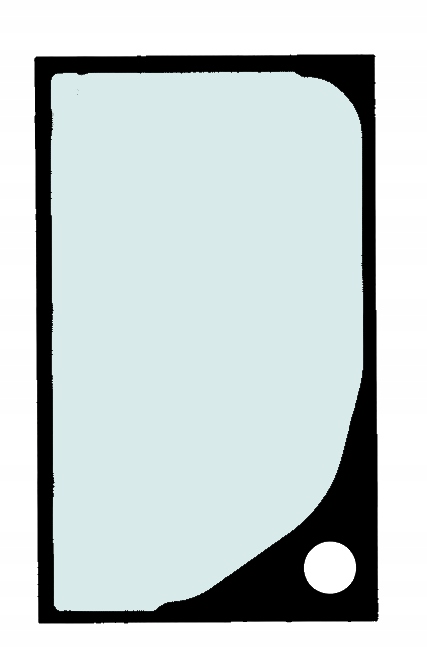 G3542 - БОКОВОЕ СТЕКЛО ТРАФАРЕТНАЯ ПЕЧАТЬ BOBCAT TL34. 65HF R