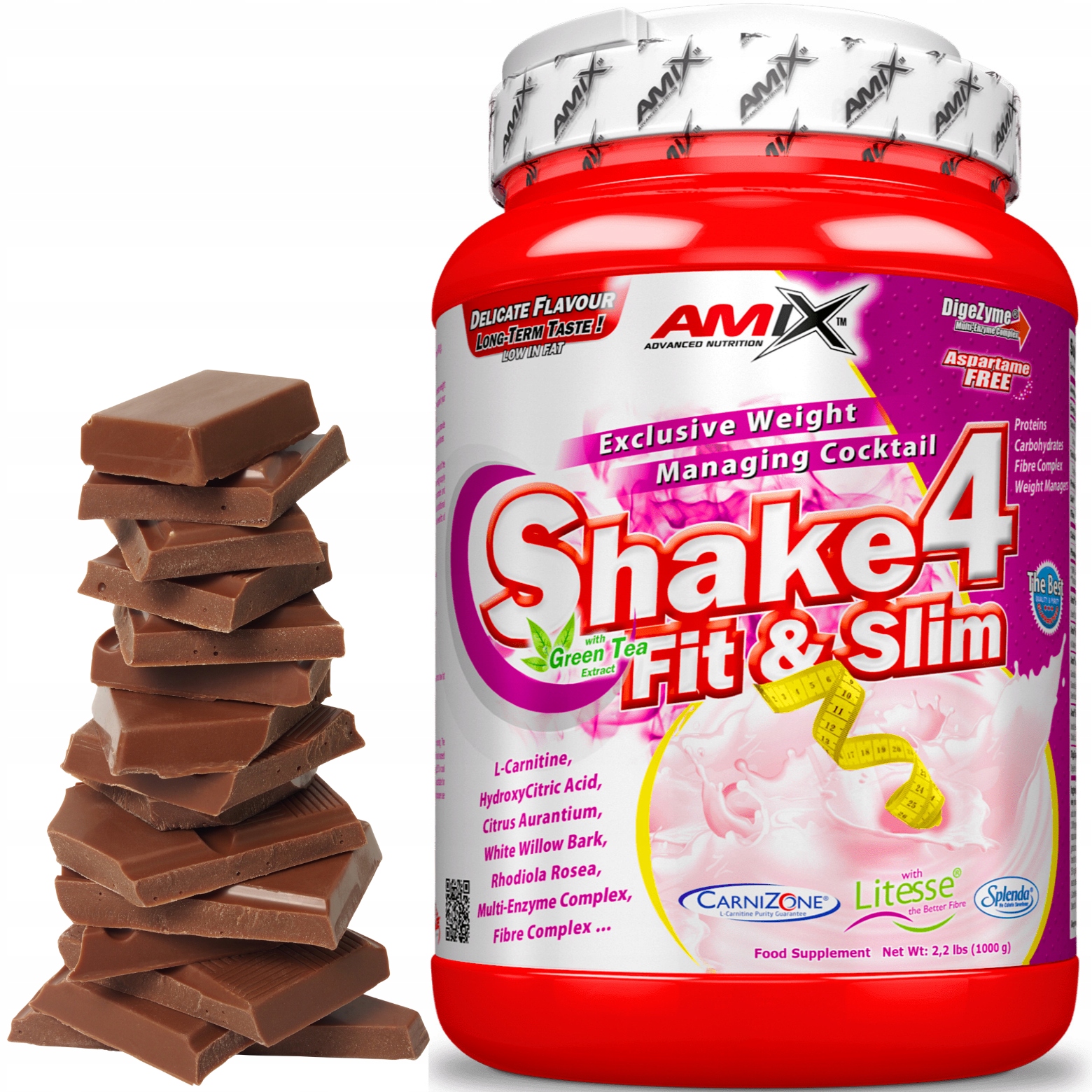 Zeštíhlující koktejl Amix Shake 4 Čokoládový 1 kg