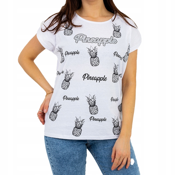 

Codo/pine-ap White Biały T-shirt Damski XXL-44