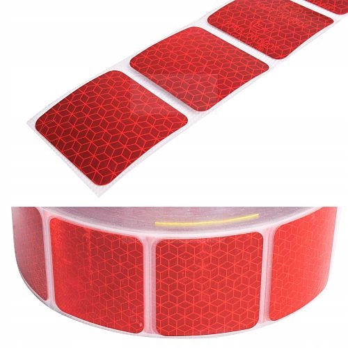 TAŚMA FOLIA ODBLASKOWA KONTUROWA OBRYSOWA CZERWONA