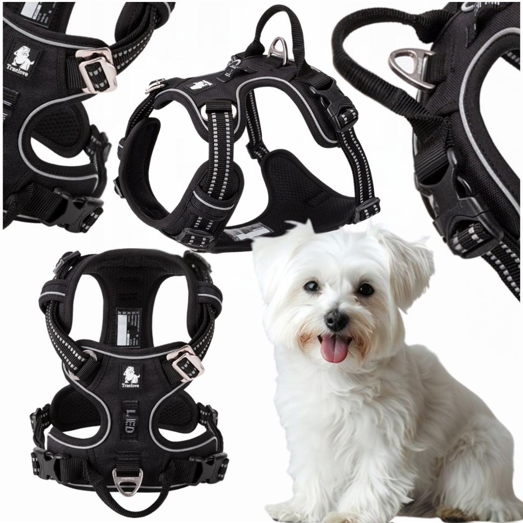 Levně Postroje Pro Psa Nastavitelné Truelove Front Line Premium Pevné Černé Xs