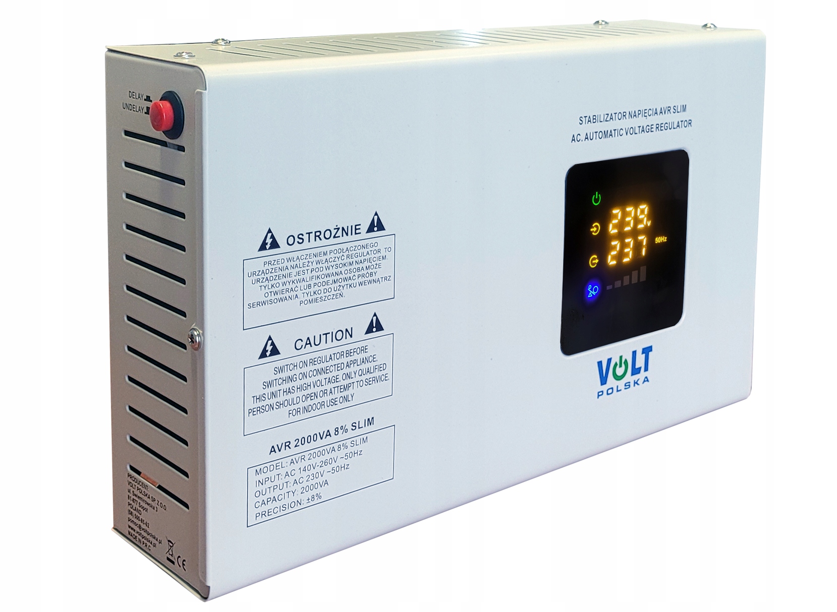 СТАБИЛИЗАТОР СЕТЕВОГО НАПРЯЖЕНИЯ SLIM AVR 2000VA 8% SLIM EAN (GTIN) 5904100451999