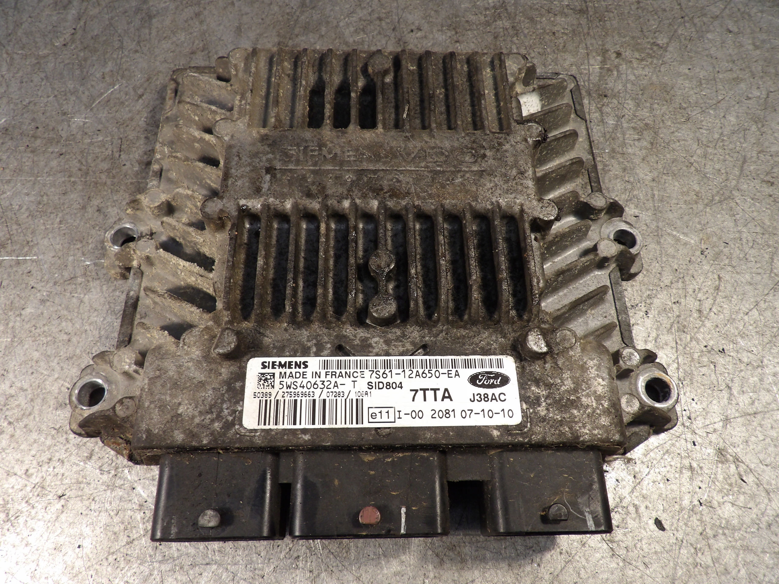 Ford Fiesta MK5 computer, control unit 7S61-12A650-EA 5WS40632A-T