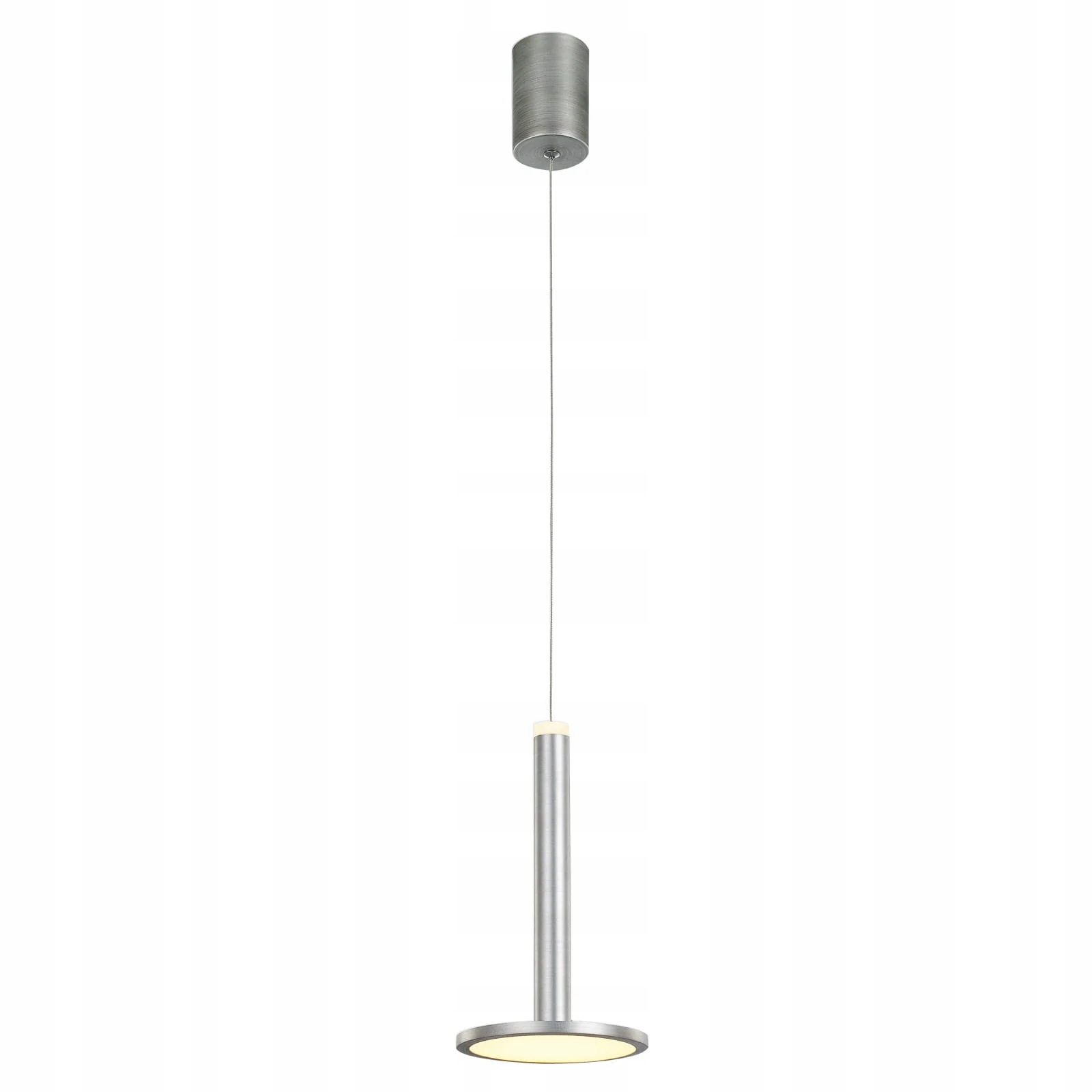 Italux Oliver Led závesná lampa, 12 W, Nikel, nastaviteľná, 120 cm