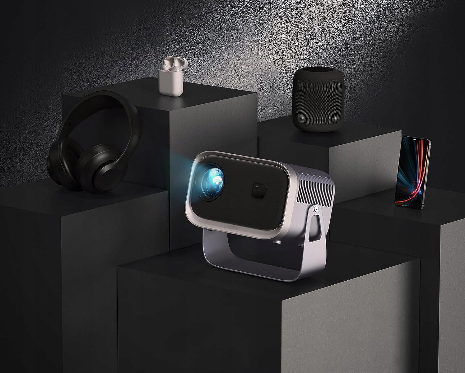 MINI PROJEKTOR RZUTNIK FULL HD LED ANDROID SMART TV WIFI BLUETOOTH ZOOM Rozdzielczość podstawowa (px) 1280 x 720