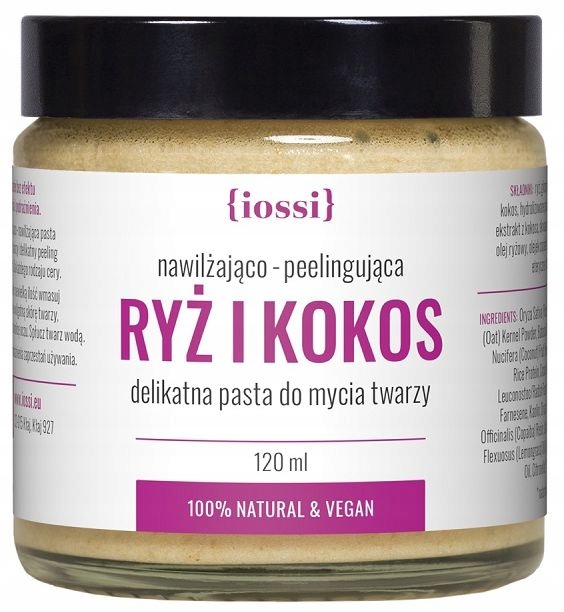 Iossi Rýže A Kokos Jemná Čisticí A Peelingová Pasta Na Obličej