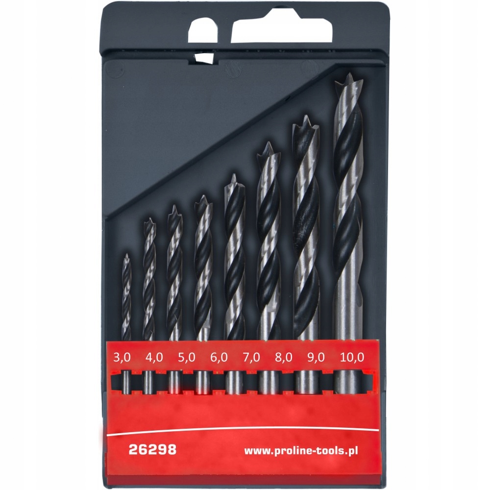 WIERTŁA DO DREWNA KPL. SZT.8 3-10MM PROLINE
