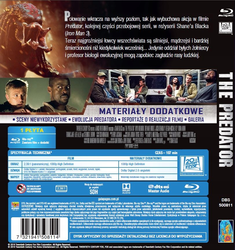 PREDATOR (2018) (BD) Gatunek sensacyjne