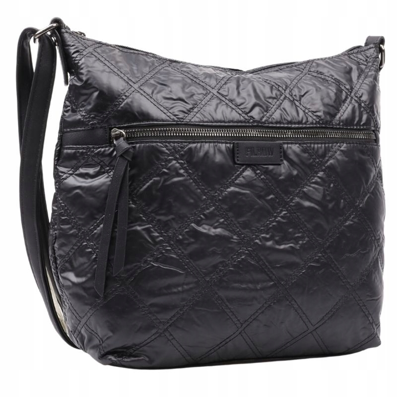 Torebka damska listonoszka miękka materiałowa listonoszki czarna pikowana Model Torebka damska shopper na ramię