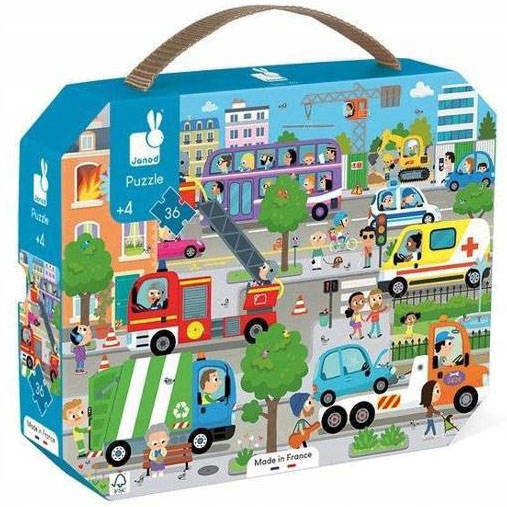 

Janod Puzzle Miasto Rozwijają Mózg 36 el. 4+