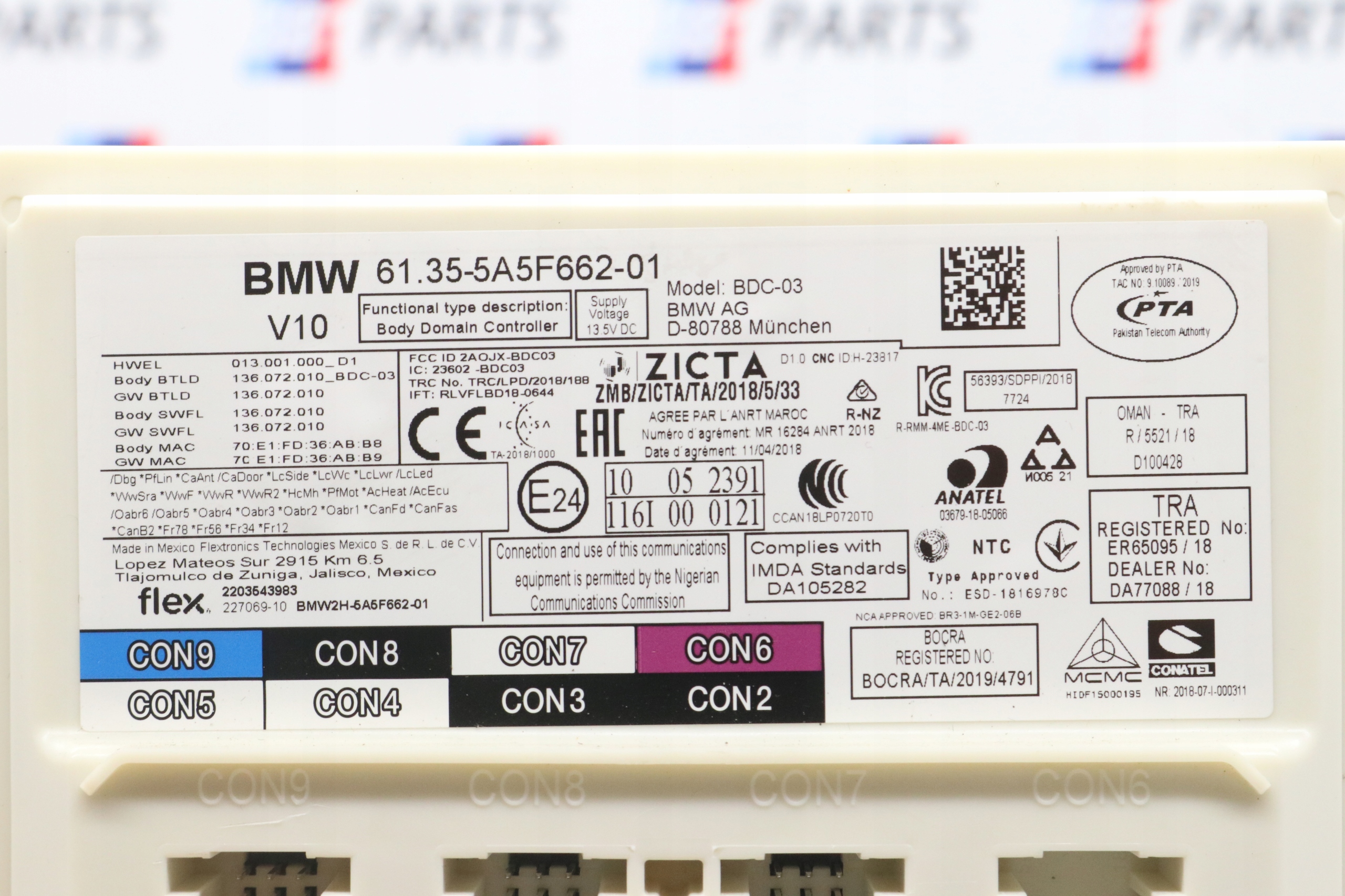 BMW G01 X3 G02 X4 module control unit BDC 5A5F662