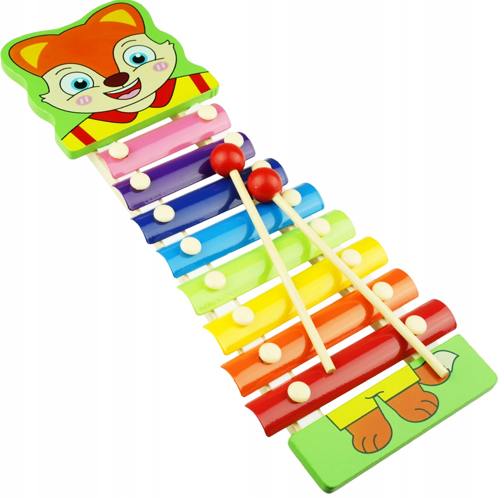 CYMBAŁKI DREWNIANE EDUKACYJNE DLA DZIECI lisek