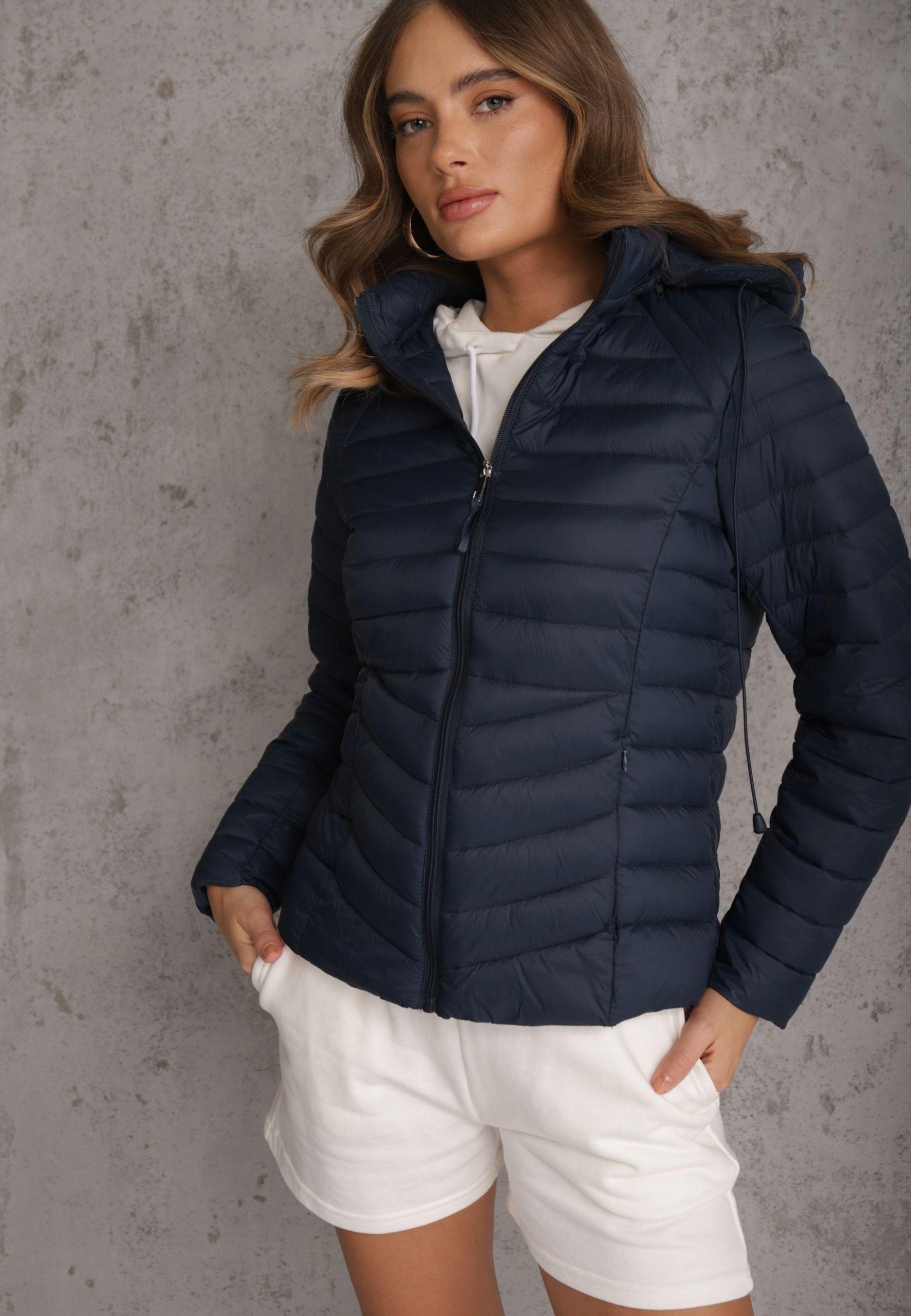 Renee Tmavě modrá dámská prošívaná bunda S