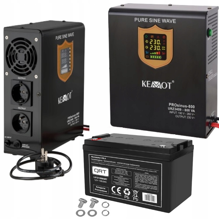 Zasilanie Awaryjne Zasilacz Awaryjny Ups Pieca Co 800E 500W 12V Bateria Agm