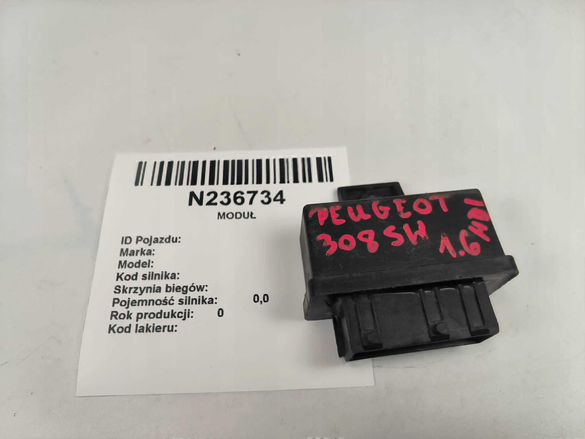 Module Relais POMPY Carburant 240107 PEUGEOT 308 SW