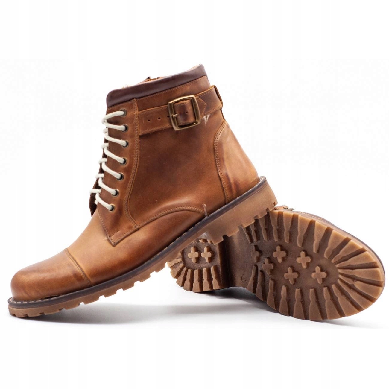 Buty męskie trzewiki skórzane ocieplane zimowe POLSKIE 910MP rude 41 Kod producenta BUTY 910MP KR 41 -