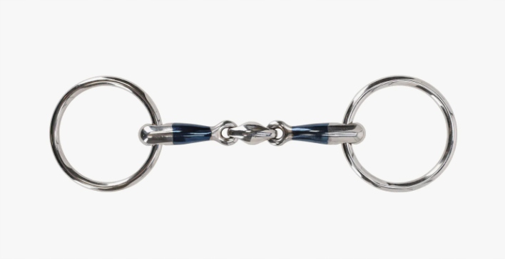 Wędzidło Sweet Iron słodka miedź Qhp podwójnie łamane anatomiczne 12,5 cm