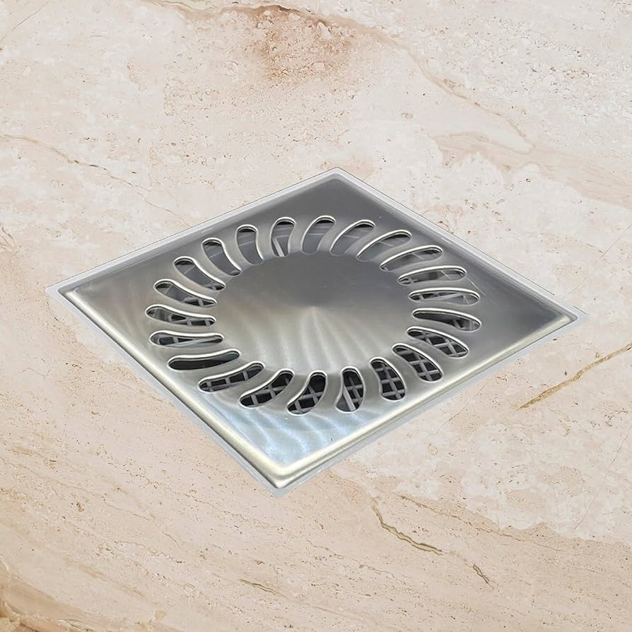 KRATKA ŚCIEKOWA Z SYFONEM 50 Kratka Odpływowa 12x12 SUCHY SYFON ANTYZAPACH Średnica odpływu 50 mm