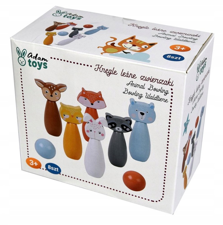 

Adam Toys Dzieci Kręgle Drewniane Leśne Zwierzątka