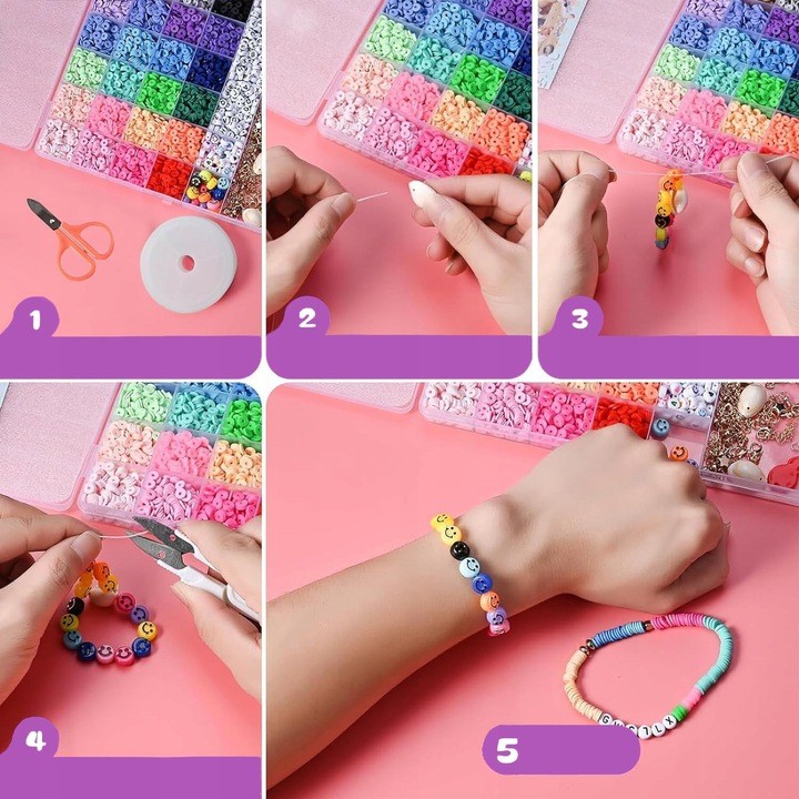 DUŻY ZESTAW KORALIKÓW DO ROBIENIA BRANSOLETEK BIŻUTERII PUDEŁKO 35000szt Marka Dag-Art