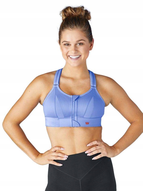 Biustonosz Sportowy Shefit Niebieski Regulowany 4XL Ćwiczenia Fitness Gym