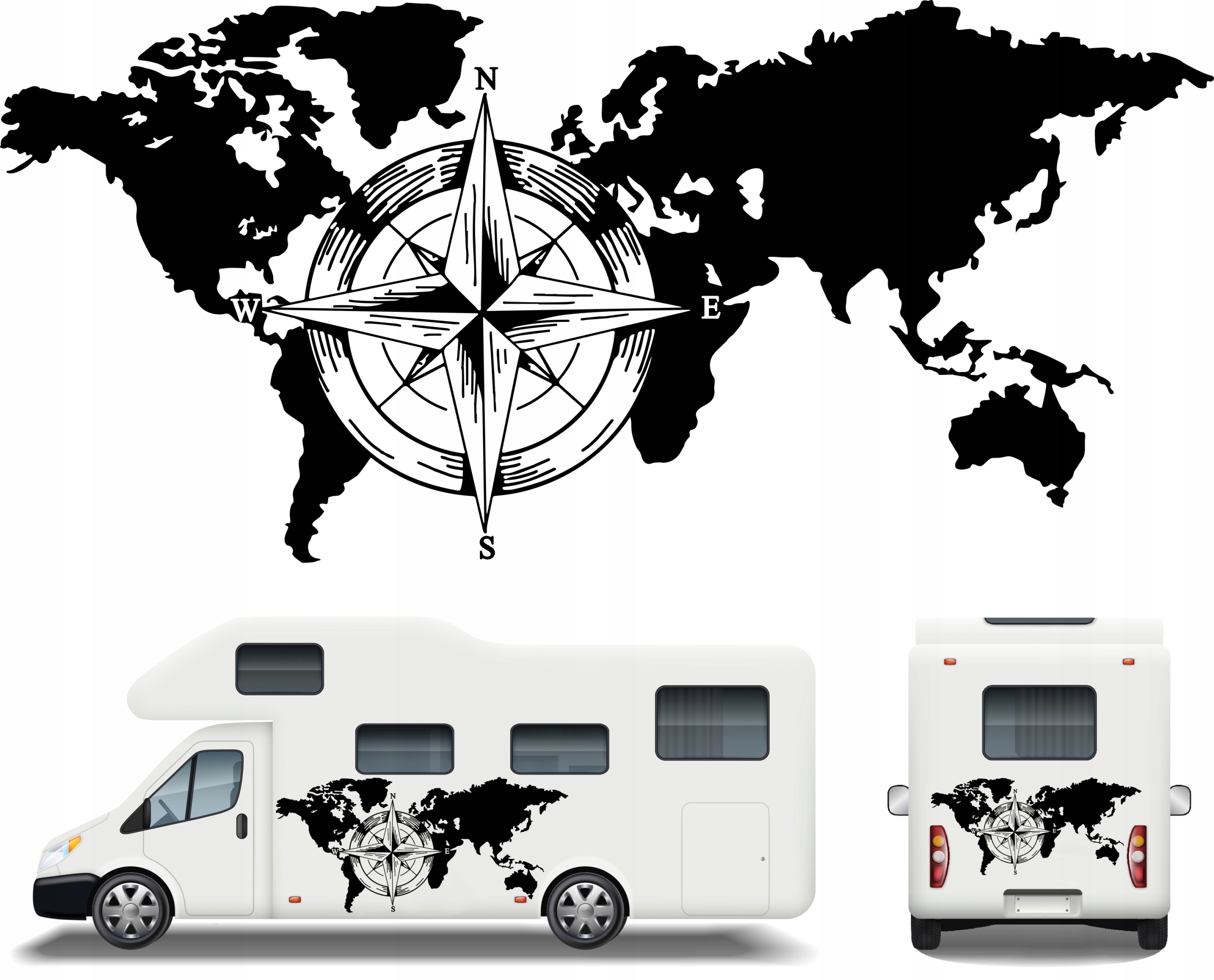 Naklejka dekoracyjna na samochód 100x45 cm wodoodporna