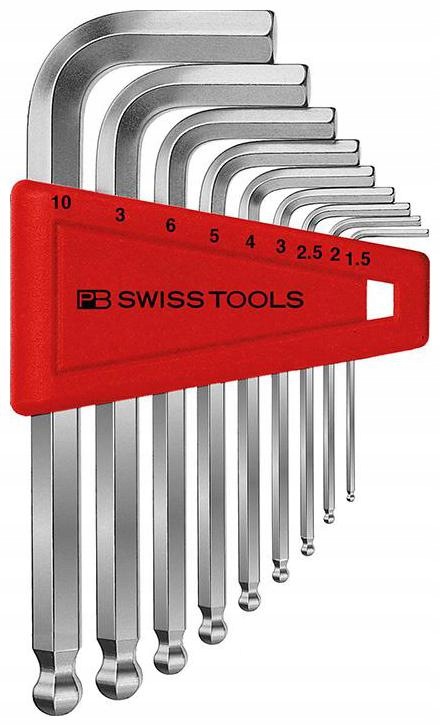 Sada imbusových kľúčov 9-dielna 1,5-10 mm Pb Swiss Tools