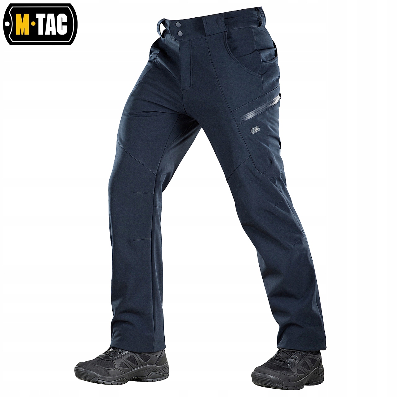 SPODNIE TREKKINGOWE MĘSKIE BOJÓWKI SOFTSHELL WINTER M-TAC GRANATOWE M Marka M-Tac