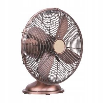 Retro otočný stolný ventilátor kovový loftový Ventilátor medený Tevo