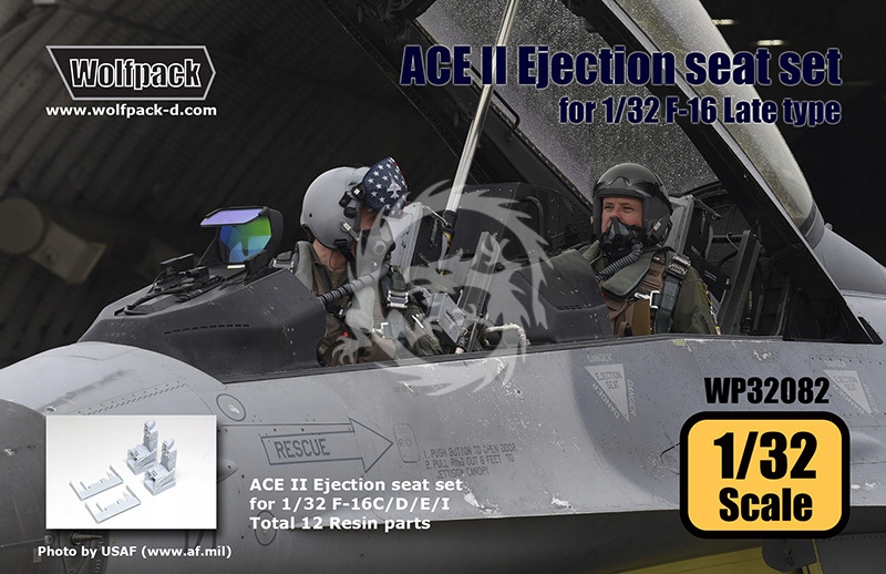 Sada vyhazovacích Seat Ace II (pro 1/32 F-16C/D), Wolfpack WP32082 měřítko 1/32